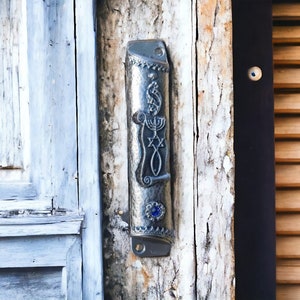 Kosher Mezuzah Scroll & Decorative Case Set - 2.8&quot; Klaf - Jewish Home Blessin