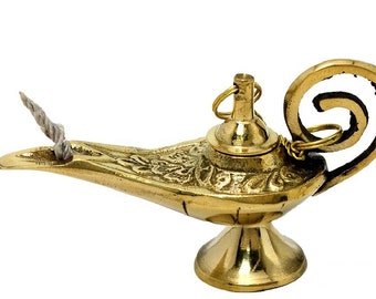 Handcrafted Brass Aladdin Lamp: Ethnic Home Decor (5 Inch)