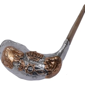 Polished Ram Horn Shofar with Sterling Silver Plated Lion of Judah and Evangelis Design - Made in Israel
