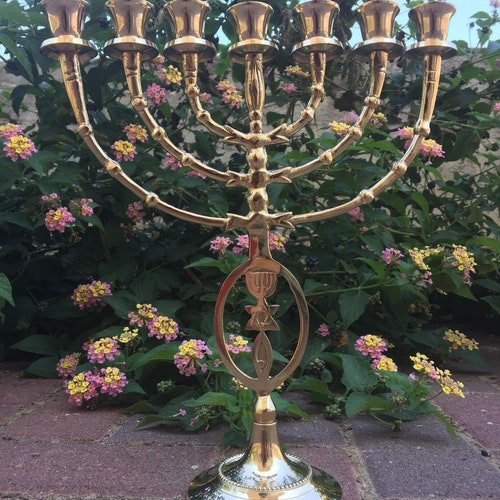 Grafted in Messianic Brass Copper Vintage Menorah 12 Etsy