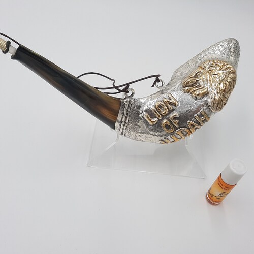 Shofar Sale for Oil 13 Anointing Painted Rams Horn Lion Etsy