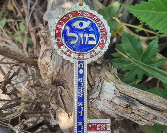 Llave de la Riqueza de la Cábala / Amuleto de la Bendición de Jerusalén / Amuleto del Éxito y la Prosperidad / Decoración Judaica para el Hogar