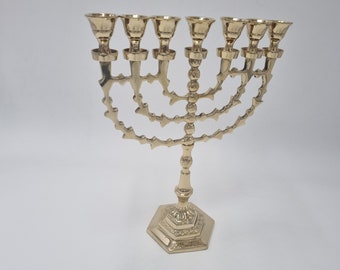 knop heel veel Aan het water Messianic Brass Copper Menorah Menora 10 25cm Israel 7 - Etsy Israel