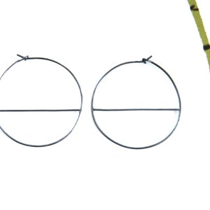 Silver hoop earrings, Minimalist hoop earrings, Delicate hoop earrings, Unique hoop earrings, Silver hoop earrings, Geometric hoop earrings