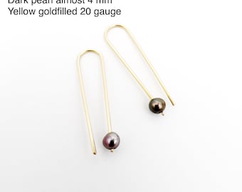 Freshwater Pearl Dangling Earrings: Sterling Silver or Gold Filled