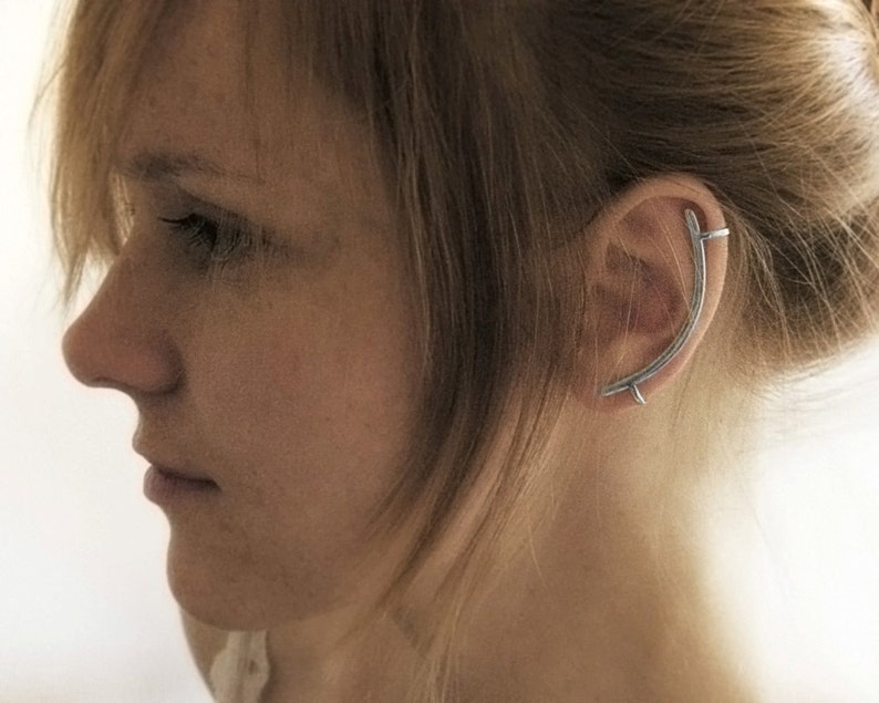 Minimalist Ear Cuff Silver Ear Cuff Simple Ear Cuff Unisex Etsy