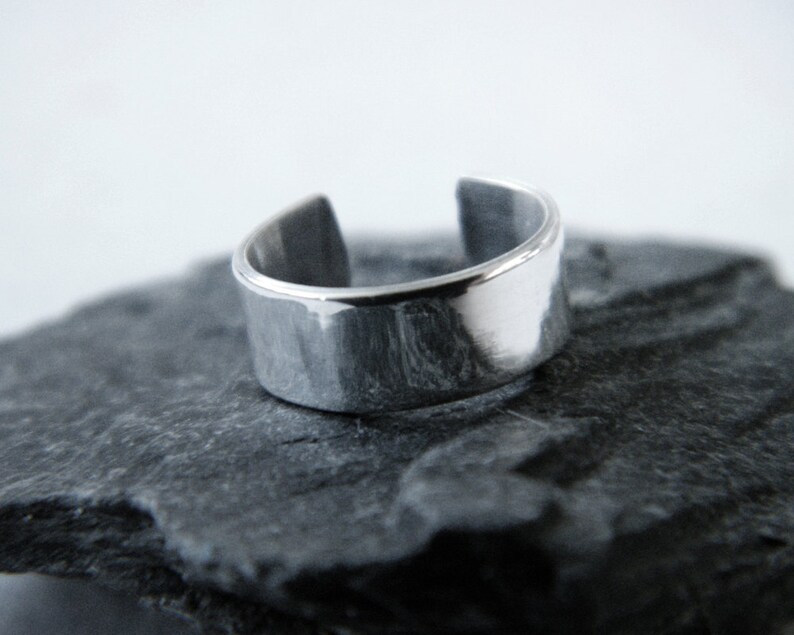 Edgy Ear Cuff Silver Ear Cuff Simple Ear Cuff Unisex Ear Etsy