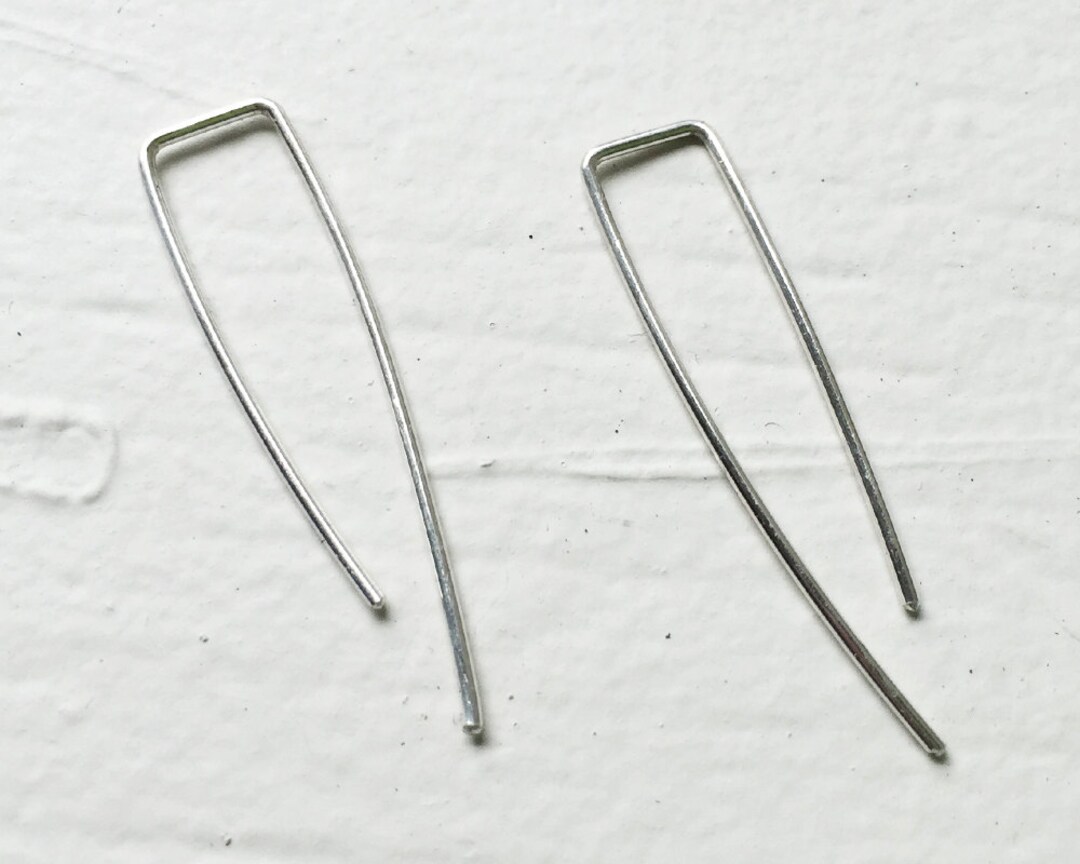 Arc Earrings Open Hoop Earrings Wishbone Earrings Threader - Etsy