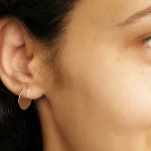 Disc earrings, Minimalist Earrings, Geometric earrings, Circle earrings, hipster style earrings. image 5