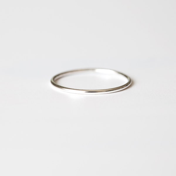 Silver stacking rings, Skinny silver rings, Dainty silver rings, Thin silver ring.