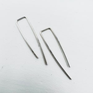 Arc Earrings Open Hoop Earrings Wishbone Earrings Threader - Etsy