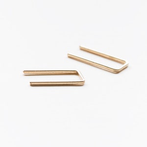Geometrische Ohrringe, Minimalistische Ohrringe, Linienohrringe, Hipster-Stil Ohrringe, Bogenohrringe.