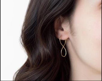 Infinity earrings: unique hoop Earrings