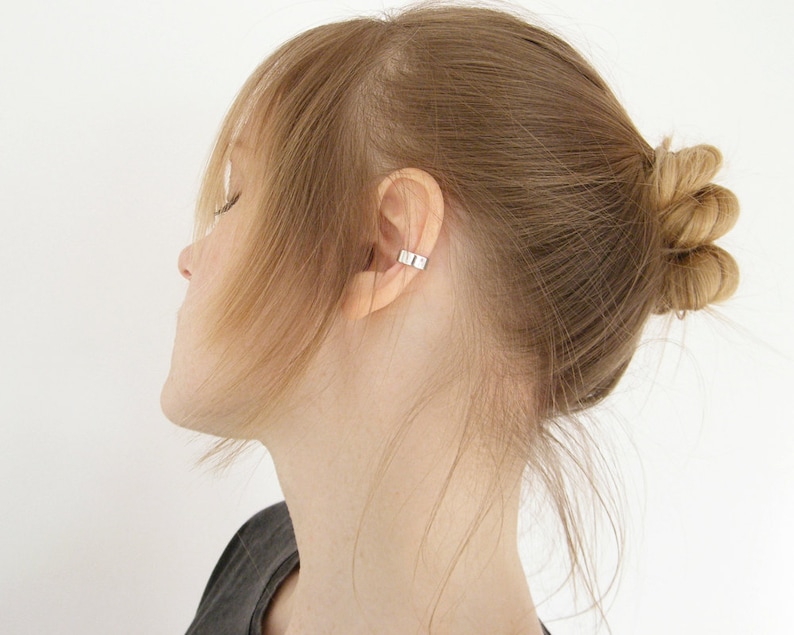 Edgy Ear Cuff Silver Ear Cuff Simple Ear Cuff Unisex Ear Etsy
