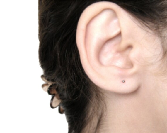 Orecchini A Pois In Argento 925 - Mini Cerchi E Dischi - Placcati Oro, Oro Rosa O Rodio - Gioielli Minimalisti Unisex - Regalo Con Confezione - 5