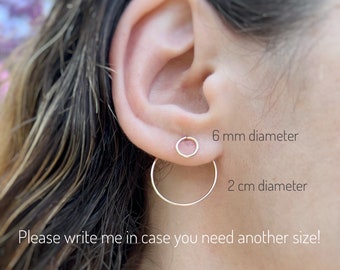 Double Hoop Ear Jackets: Geometric Front Back Earrings