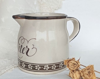 Vintage deutsche Keramik Messbecher. Deutsche Vintage-Messbecher. Vintage-Küche-Dekor. Porzellan-Mess-Cup. Vintage Küchenutensilien.