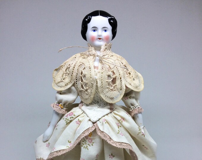 Antique German Porcelain Doll. Porcelain Dressed Doll. German Etsy
