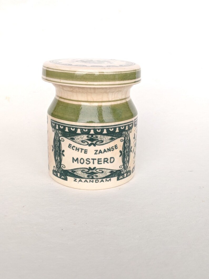 Lidded Mustard Small Vintage ceramic mustard bowl Sugar Jar or Bowl Jam Cottage style  Kitschen  Home decor