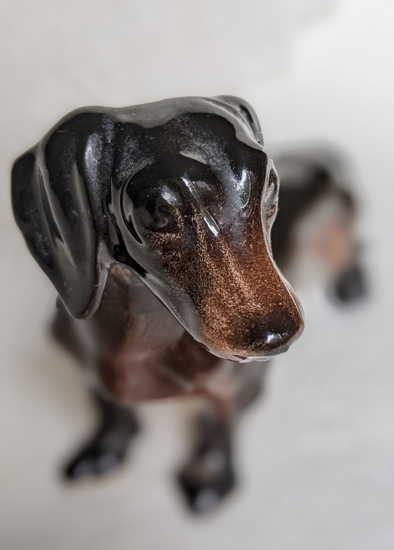 Dachshund Figurine Ceramic. Antique Porcelain Dog Figurine. Etsy