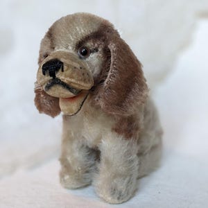 Vintage Steiff Cockie Cocker Spaniel dog Original. Vintage Dog toy. Collection Spaniel Steiff. Antique Steiff Dog. Steiff Dog with button.