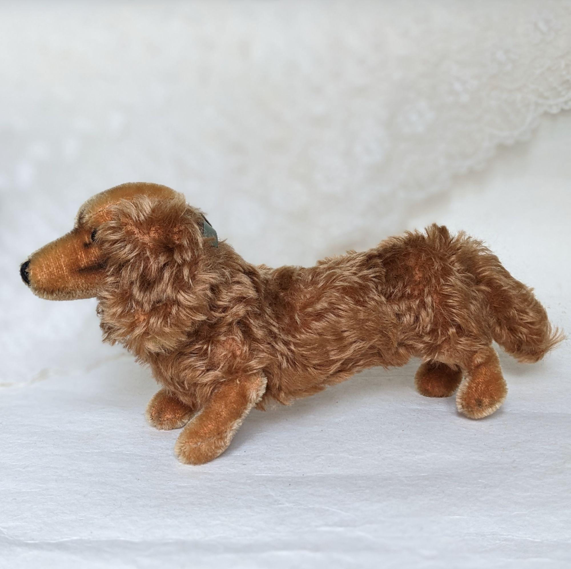 ヴィンテージ　オールド　シュタイフ ダックスフンド　プルトーイ　『Waldi』 Vintage Steiff Dachshund Waldi Original. Vintage Dog Toy. Stuffed