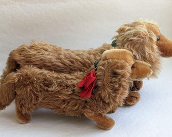 Vintage Steiff Dachshund Waldi Original. Vintage Dog Toy. Stuffed