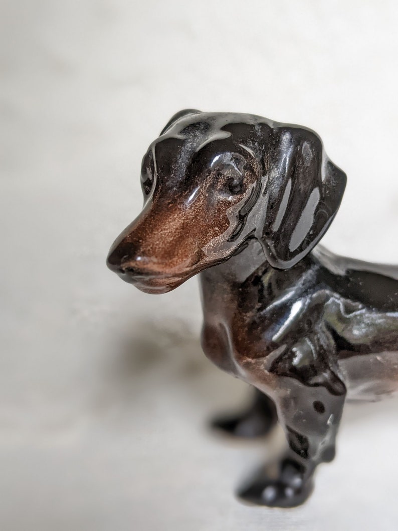 Dachshund Figurine Ceramic. Antique Porcelain Dog Figurine. Etsy