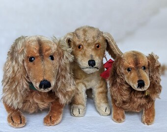 Vintage Steiff Dachshund Waldi Original. Vintage Dog Toy. Stuffed