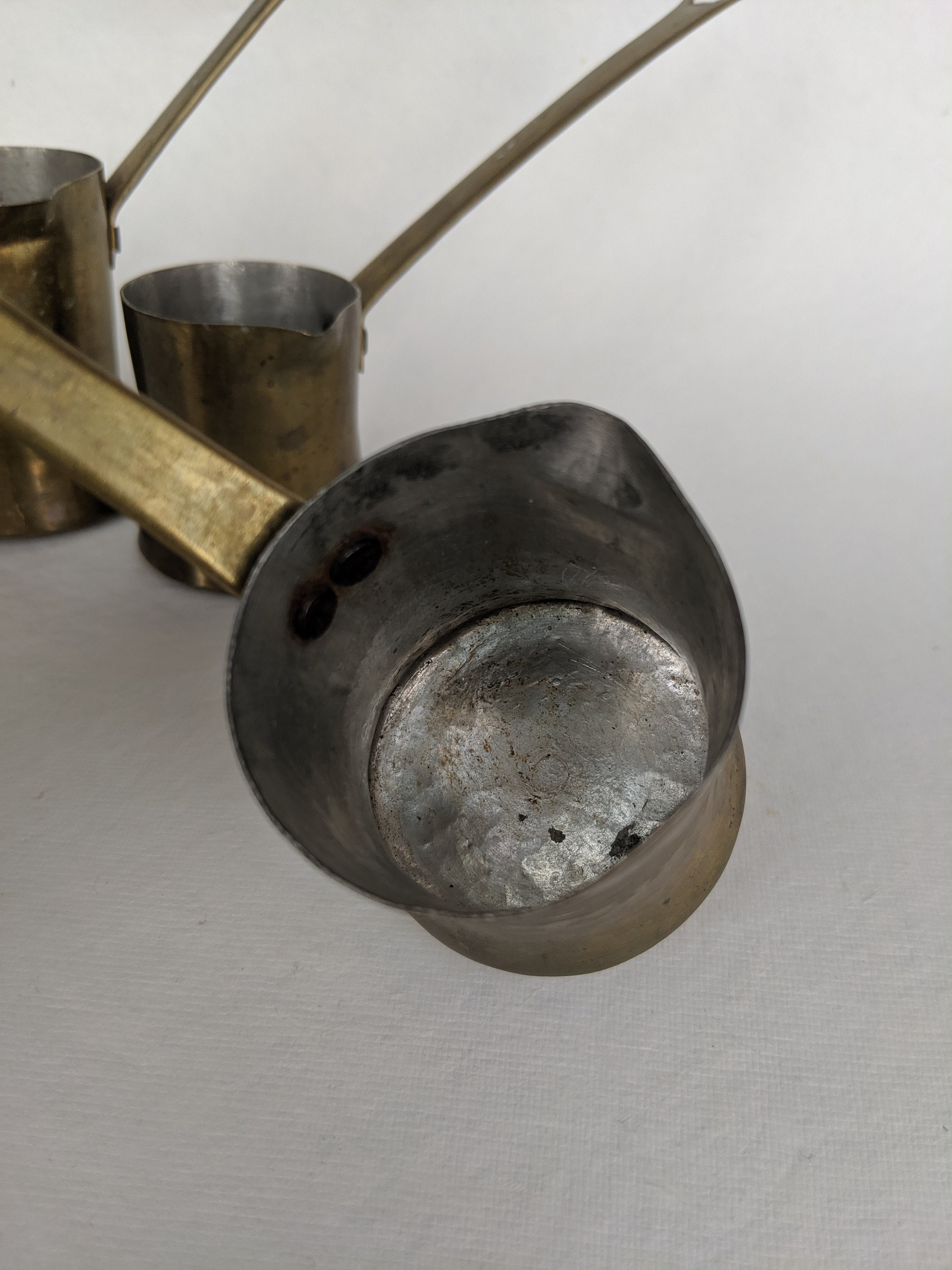 激安通販サイト Brass Cezve Vintage Set. Set of 3 Turkish Coffee Pots 工芸品