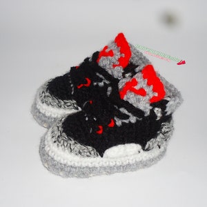 Baby Jordan 3, Crochet baby shoes, Jordan Baby Shoes, Baby Sneakers, Baby Slippers, Baby Boots, Crochet Toddler Boots, Newborn Booties