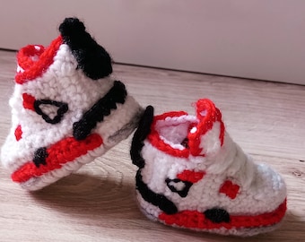 Baskets bébé au crochet, chaussons bébé, baskets bébé au crochet, chaussons bébé au crochet, chaussons pour nouveau-né, baskets au crochet, bottines bébé