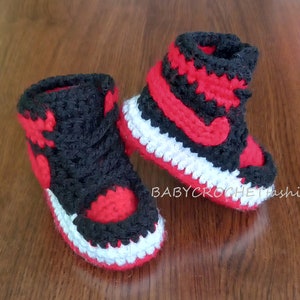 Baby Jordan 3 Zapatos de bebé de ganchillo Zapatos de bebé | Etsy México