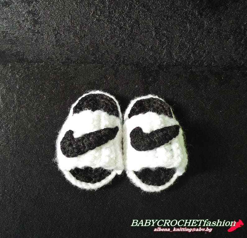 Nike Baby Slippers Crochet Baby Shoes 