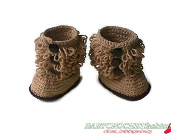 Baby booties, Crochet baby shoes, Crochet baby boots, Baby boots, Unisex baby booties, Cute baby booties