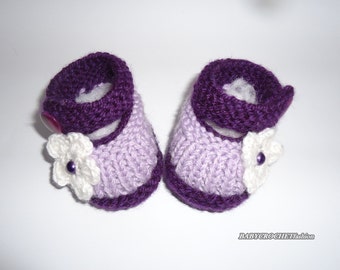 Baby croche shoes, Kids Shoes, Toddler shoes, Baby Girl Shoes, Infant shoes, Toddler boots, booties, Purple Boots, Baby Boots, Knitted Shoes