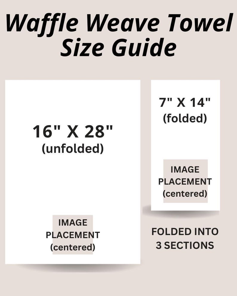 the waffle weave towel size guide
