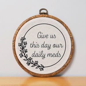 Funny Demotivational Anxiety Sign Funny Embroidery Wall Art Unique Custom Novelty Medical Gift Idea Funny Office Decor Home Snarky Sign