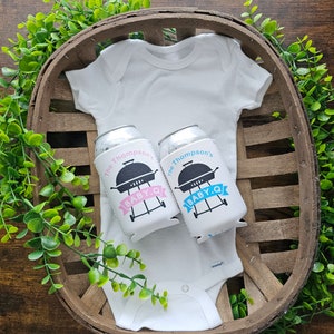 Baby Q Baby Shower Decor Baby Shower Favors Personalized Gender Reveal Decor Gender Reveal Favors Baby Shower Custom Coozies Baby Shower
