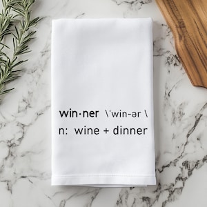 Funny Kitchen Towel for Wine Lover Gift Funny Christmas Gift for Her Funny Home Decor Wine Towel  Funny Housewarming Gift for Wino Funny