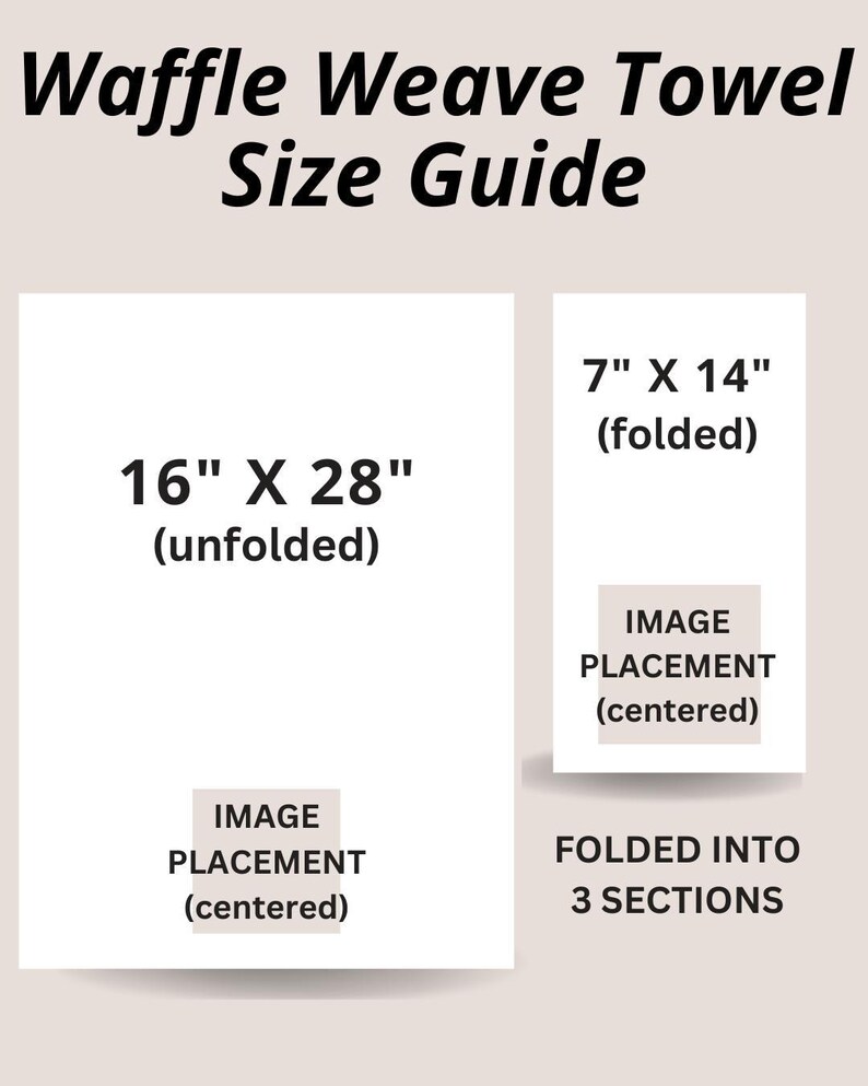 the waffle weave towel size guide