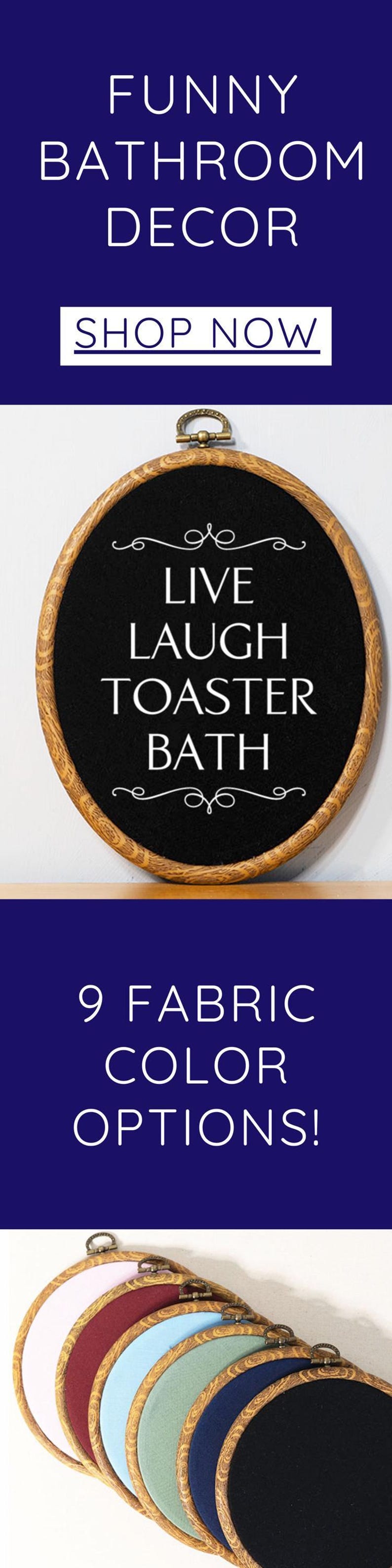 Live Laugh Toaster Bath Bathroom Funny Embroidery Wall Art Entryway Welcome Sign Customizable Home Decor Dark Humor Novelty Gift Idea image 10