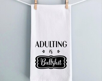 Funny Kitchen Towel Customizable Kitchen Decor Housewarming Gift for Mom Inappropriate Vulgar Home Decor Unique Novelty Gift Idea New Home