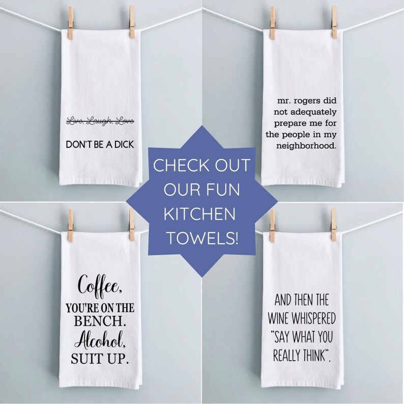 Coffee Kitchen Towel Funny Coffee Gift for Her Birthday Best Friend Gift Custom Kitchen Decor for Mom Coffee Quote Funny Coffee Bar Decor image 8