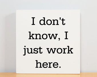 Funny Office Decor Desk Sign Coworker Gift Work From Home Sarcastic Wood Sign Office Wall Art Cubicle Decoration Workplace Professional Gift