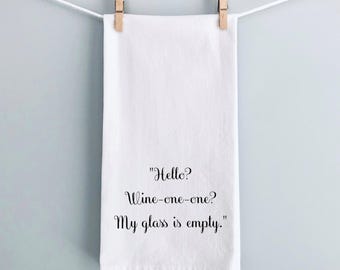 Wine Lover Gift Funny Flour Sack Kitchen Towel Home Decor Housewarming Gift Customizable Wine Gift Wine Bar Decor Unique Gift for Wife