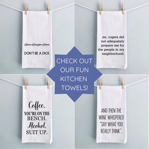 Funny Kitchen Towel Novelty Gift Idea for Best Friend Birthday Gift Funny Dish Towel Custom Kitchen Decor Gift for Friend Bday Gift for Her Bild 8