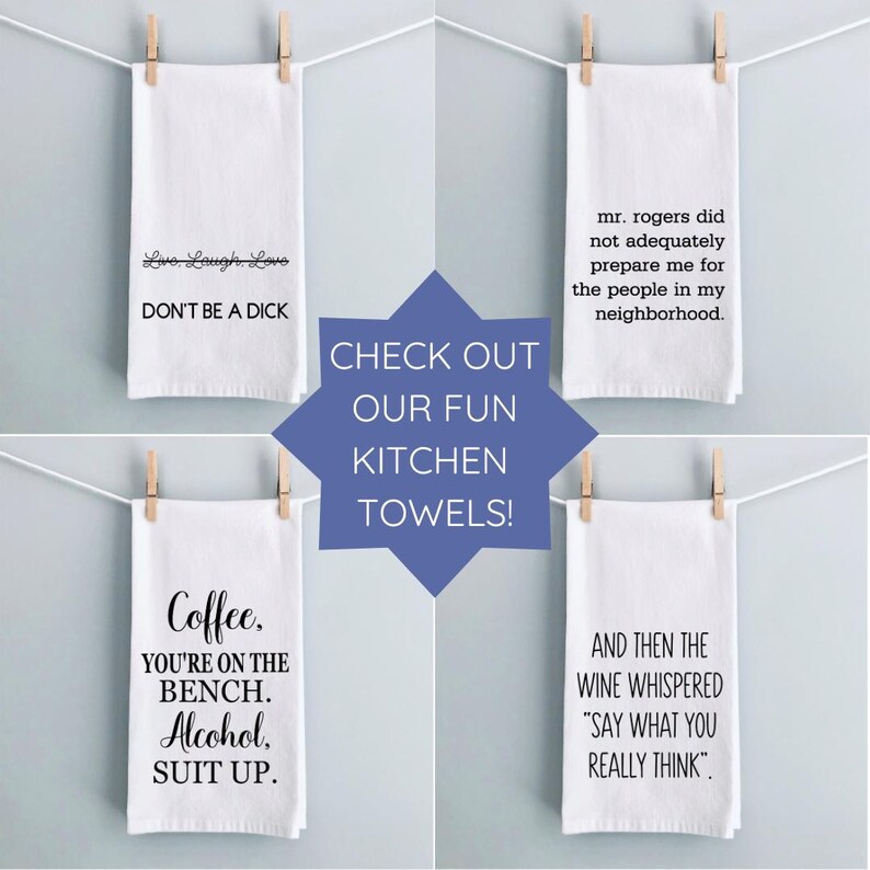 Funny Kitchen Towel Novelty Gift Idea for Best Friend Birthday Gift Funny Dish Towel Custom Kitchen Decor Gift for Friend Bday Gift for Her Bild 8