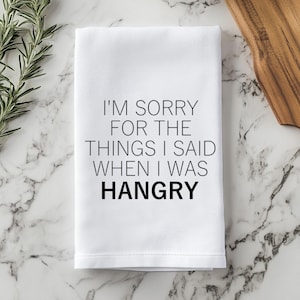 Funny Kitchen Towel Novelty Home Decor Funny Dish Towel Custom Kitchen Decor Gift for Mom Funny Hand Towel Waffle Weave Custom Housewarming