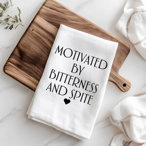 Sarcastic Kitchen Towel Funny Motivational Gift Sassy Dish Towel Funny Kitchen Decor Gift for Her Novelty Tea Towel Funny Encouragement Gift